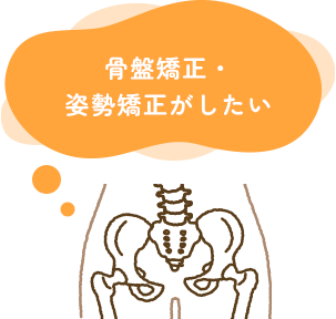 骨盤矯正・姿勢矯正がしたい
