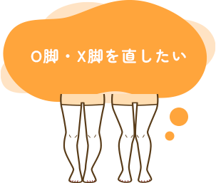O脚・X脚を直したい